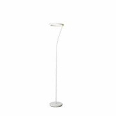 CLING 73 in. LED Halo Torchiere Floor Lamp - Matte White CL3116136